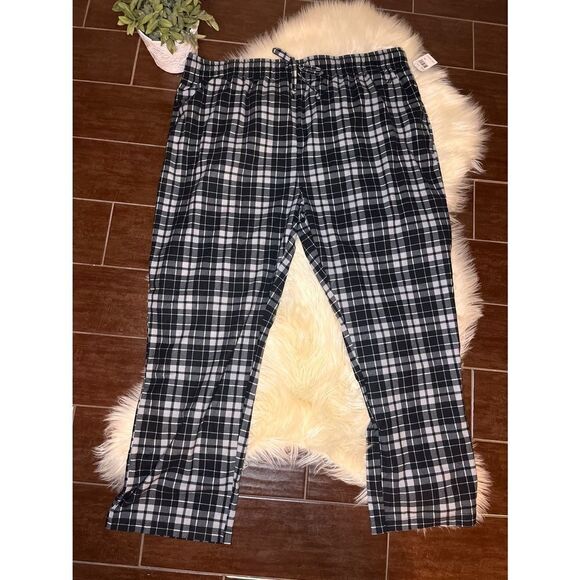Nautica blk/grey/white plaid lounge pants sz XXL - Picture 1 of 8
